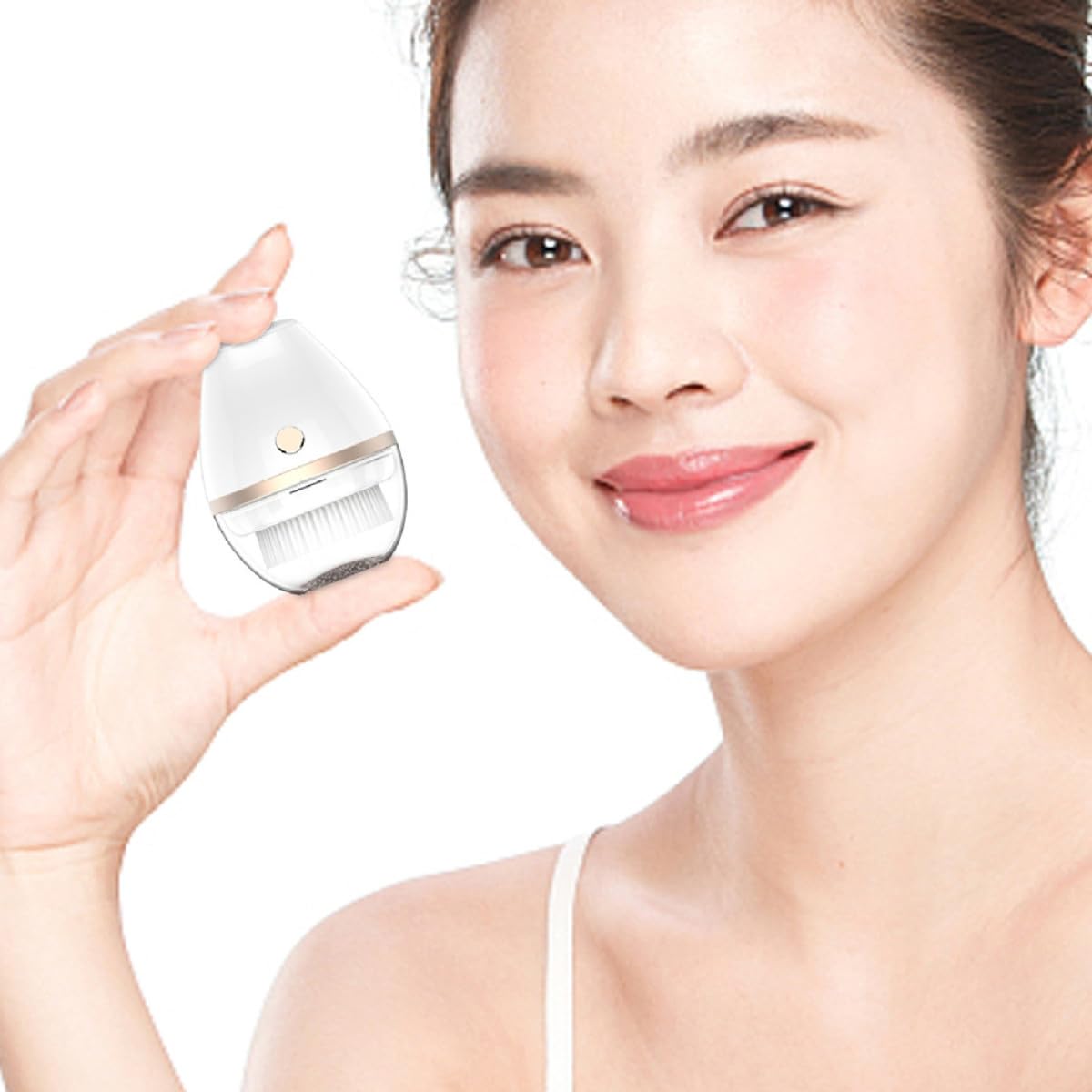 Cepillo Facial Eléctrico Portátil Plástico 300mah Limpiador Blanco
