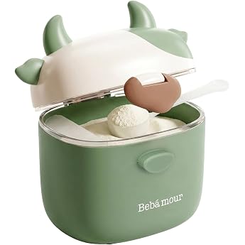 Bebamour Milk Powder Scoop 460 ml Formula Dispenser with Scoop and Leveler, Portable Storage Formula, Container for Travel, N