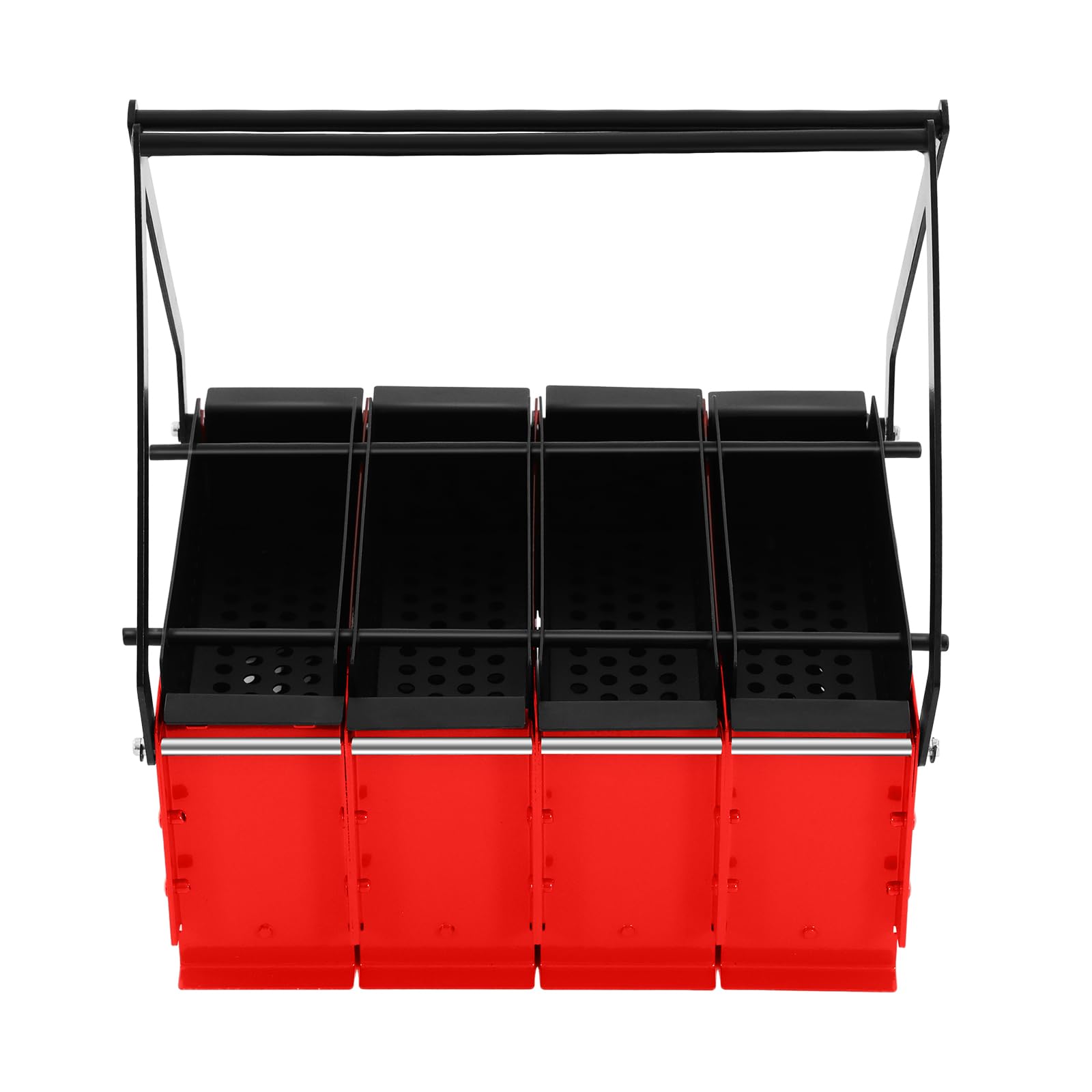 fagauhds Newspaper Briquette Maker, Paper Log Fire Free Eco Recycle Paper Burner for Heating Fire Stove Home Tool, 4 Grids,Many Small Holes,for Indoor Outdoor Home Garden Newspaper (Red)