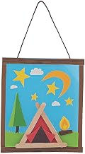 Fun Express Camp Signs Craft Kit for Kids - DIY Craft Activities Vacation Bible School Summer Camps Special Occasions - Creative Projects for Kids to Make - Decorate - Perfect for Parties - 12 Pieces