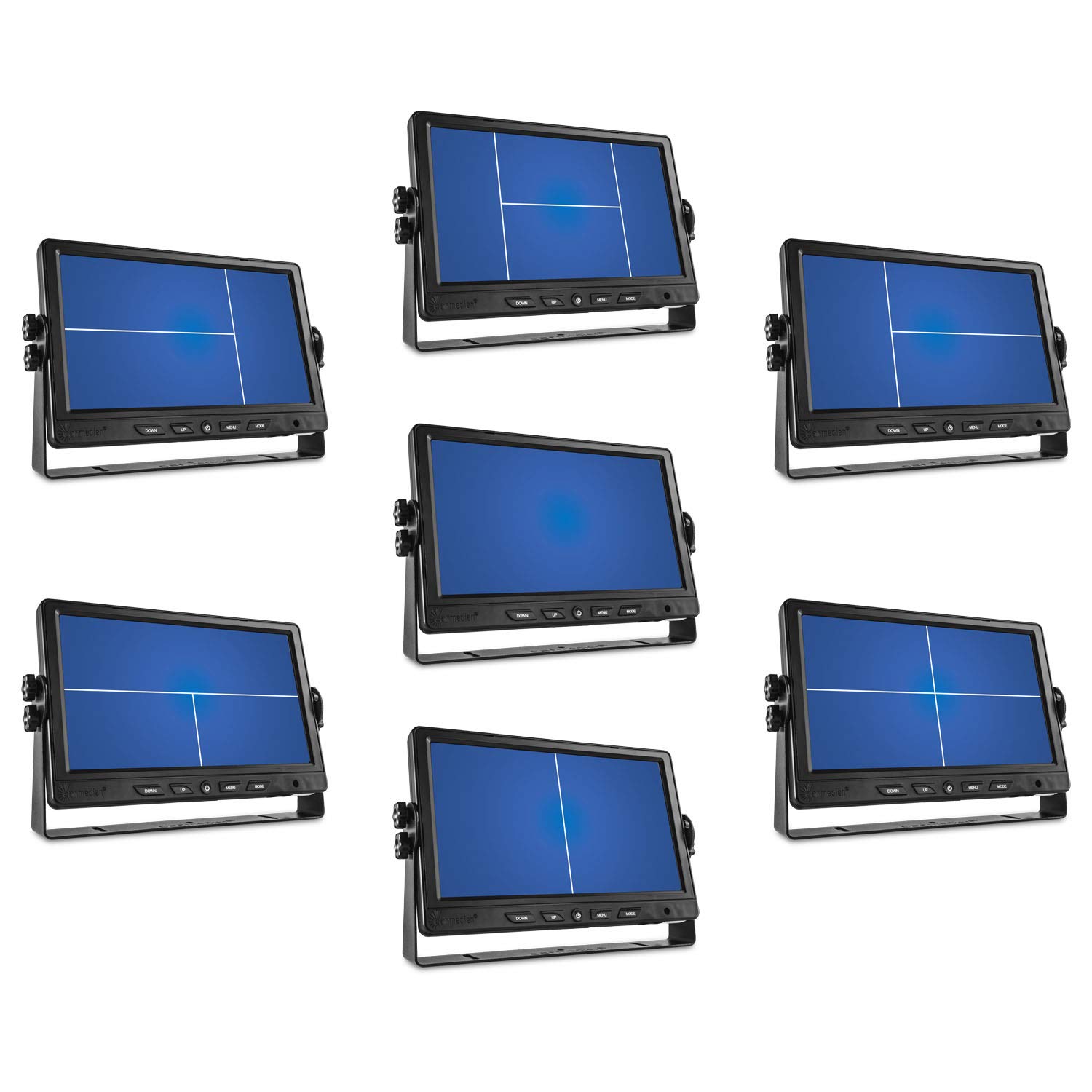 9" Quad Monitor CM-NMR9Q4 4 Fach Split-Screen Video Display LCD LED TFT Bildschirm 12V - 24 Volt Auto