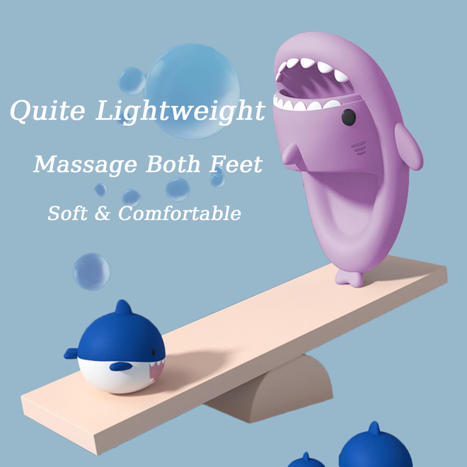 XPKWS Shark Slides for Women and Men Unisex Cloud Slippers Adult Novelty Beach Sandals with Thick Sole