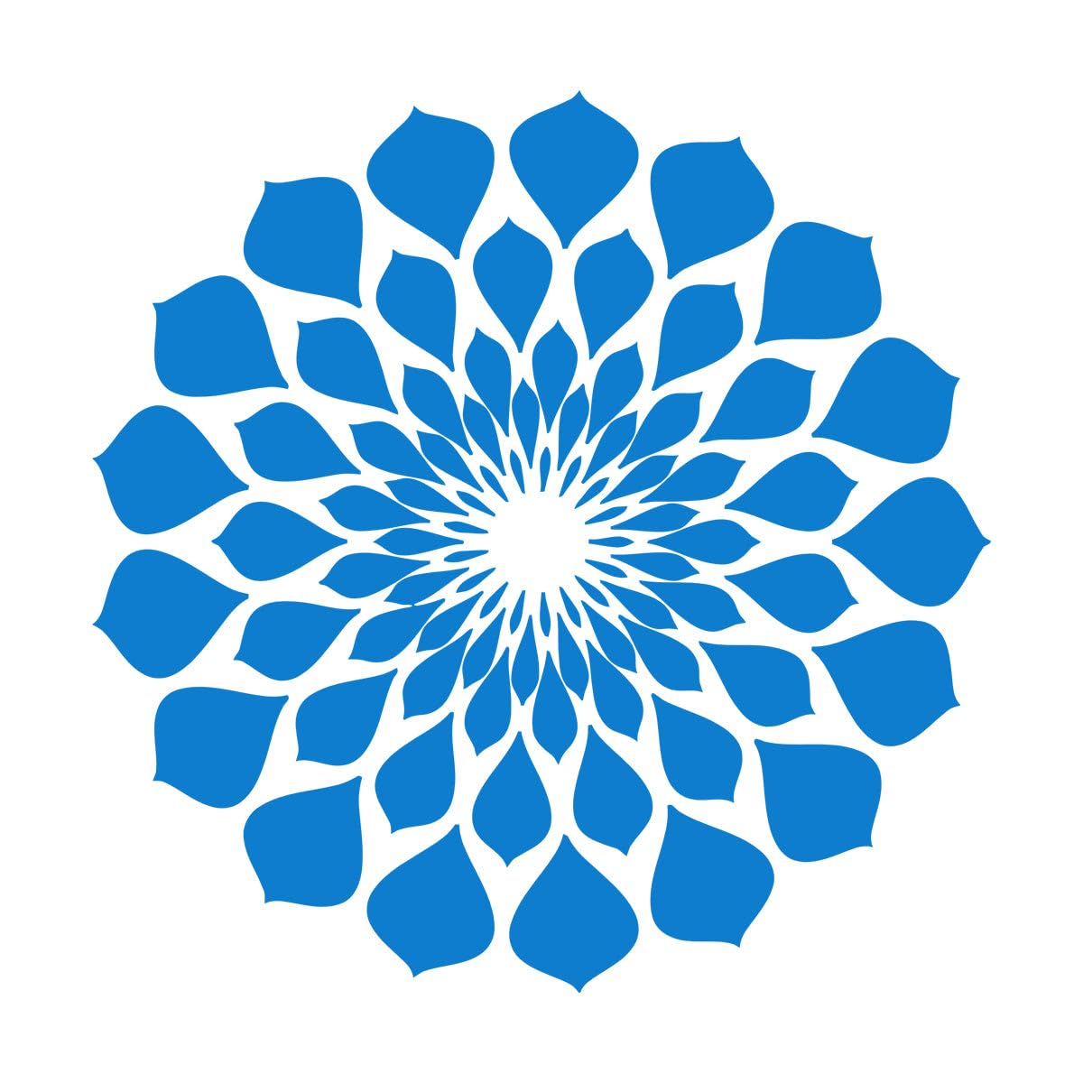 Wall Vinyl Sticker Decor Lotus Flower Natural Style Garden 81x81cm It Won't Fall Off Extra Large Blue โ image 1