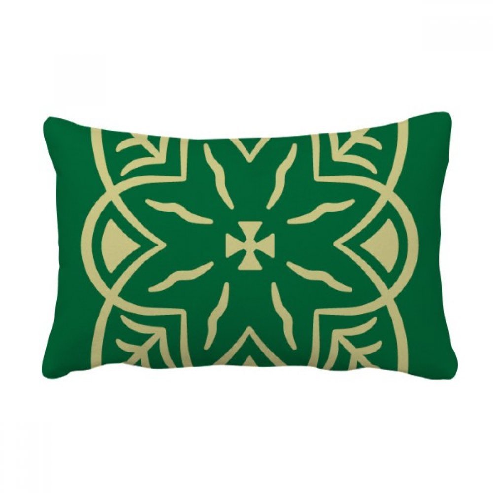 Coussin lombaire Talavera vert 16x24 pouces idée cadeau décoration maison