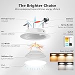 LVWIT 4 Inch 5CCT Retrofit LED Pot Lights, 7W 700 Lumens Dimmable LED Downlight, IC Rated Recessed Lighting, 6 Pack (2700K/ 3000K/ 4000K/ 5000K/ 6000K- 5CCT)