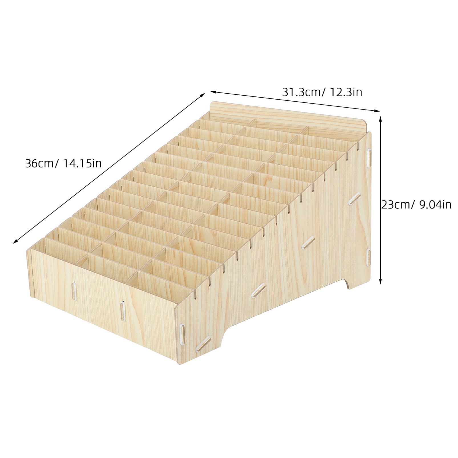 GALPADA Scatola Organizer in Legno D'acero 45 Scomparti Multiuso, Portaoggetti per Piccoli Articoli e Materiale da Ufficio, per Scuola e Aula