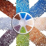 Über 3000 Glasperlen 60 für die Schmuckherstellung für Erwachsene, 16 verschiedene Farben, Perlen für Armbänder, Halsketten, Basteln und Stickereien – kleine Perlen für DIY Schmuckherstellung