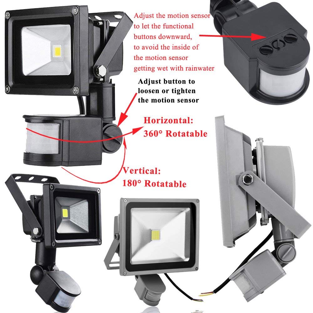 2x 80W SMD Fluter mit Bewegungsmelder LED Strahler Kaltweiß kaltweiss Licht IP65 Wasserdicht LED Lampe Wandleuchter Flulicht Flutbeleuchtung LED Gartenlampe Außenstahler