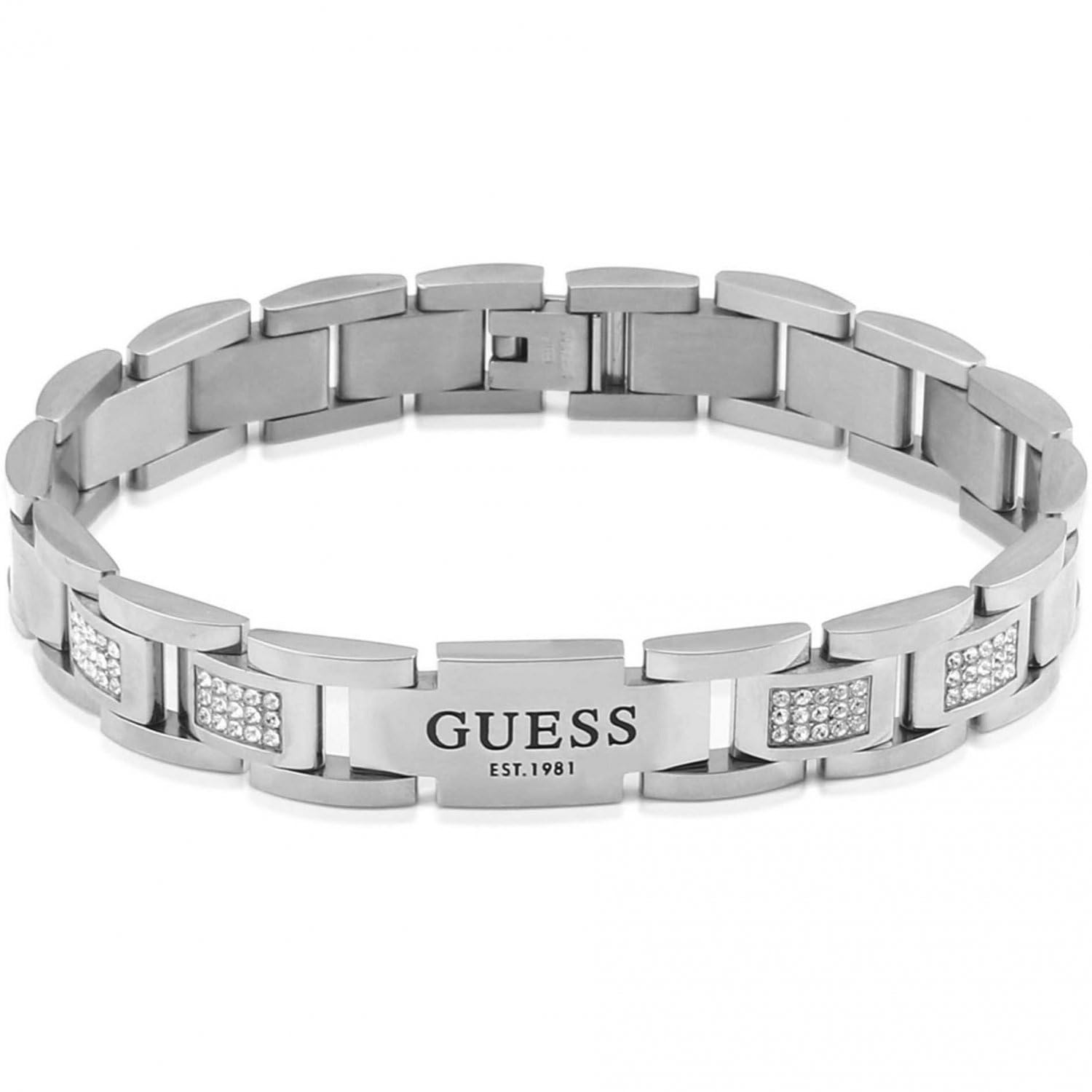 GUESS - Herren Armband für Herren aus Edelstahl, vergoldet, FRONTIERS - Armband - Stahl - Gelbgold legiert - 21.50 cm - Nickelfrei