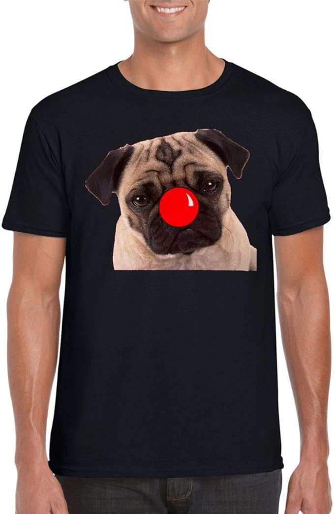 Red Nose Day Mops Hund Tier Lustig Herren Damen Weste Tank Top Unisex T