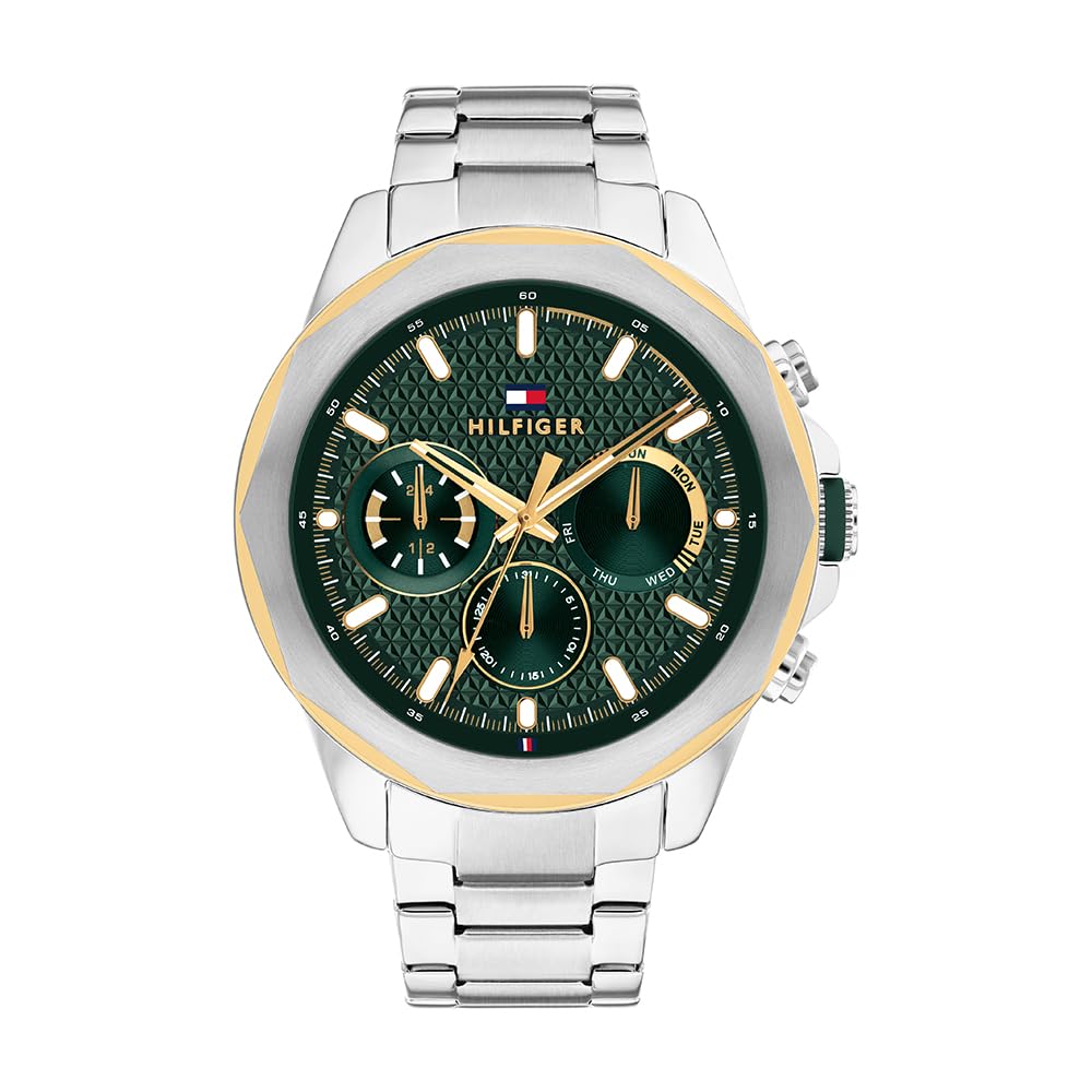 Tommy Hilfiger Men's Silver ’S Watch in Size 46, Sports Direct