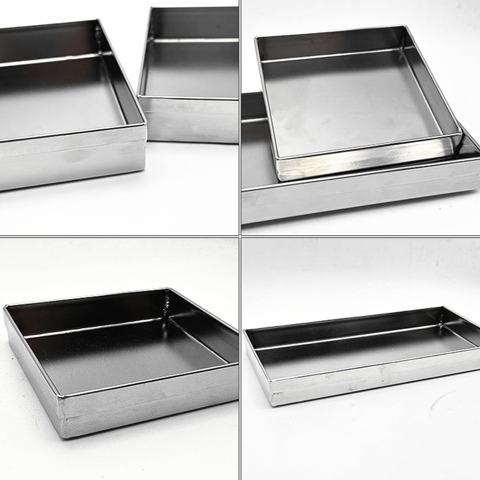 Vaschetta Raccogligocce Universale per Condizionatore d'Aria,Bacinella di Raccolta Condensa in Acciaio Inox,Vaschetta di Raccolta dell'Acqua per Lavatrici,per Cucina,Lavanderia