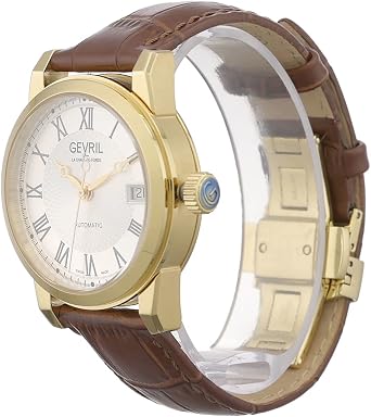 Gevril Men's Madison Swiss Automatic Watch, Genuine Italian Leather Strap