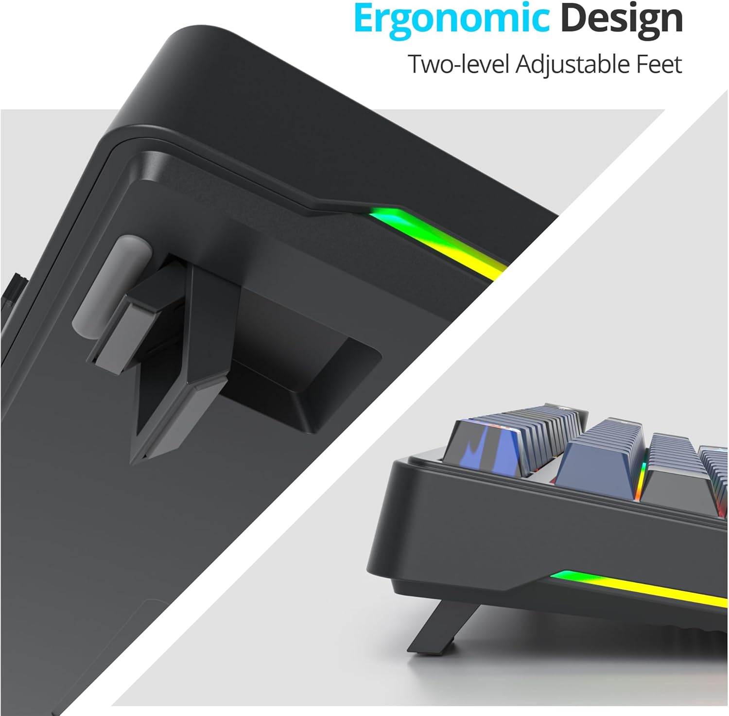 Fogruaden M75 Wireless Creamy 75% Mechanical Gaming Keyboard, Hot Swappable Custom, RGB Backlit, Gasket, Pre-lubed Linear White Switches, Bluetooth/2.4GHz/USB-C, Five-Layer Pad & Knob