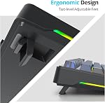 Fogruaden M75 Wireless Creamy Keyboard 75% Mechanical Gaming Keyboard, Hot Swappable Custom Keyboard, RGB Backlit, Gasket, Pre-lubed Linear White Switches, Bluetooth/2.4GHz/USB-C, Five-Layer Pad&Knob