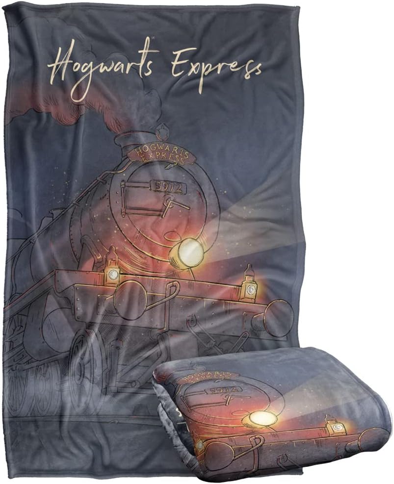 Harry Potter Blanket, 50"x60" Harry Potter Hogwarts Express Silky Touch Super Soft Throw Blanket