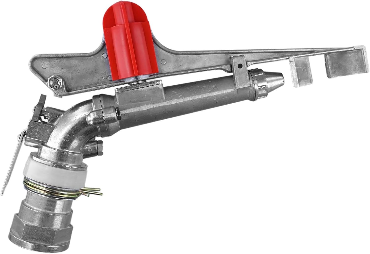 2 Inch Impact Sprinkler Head, Zinc Alloy 360 Degree Adjustable Irrigation Sprayer for Farm Garden Lawn Agriculture, Silver