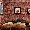 JOLIHOME Brick Self Adhesive Wallpaper Red Vinyl Wrap for Kitchen Peel and Stick Wallpaper Sticky Back Plastic Roll Contact Paper for Living Room Bedroom Bathroom Hallway 44x1000cm Removable #2