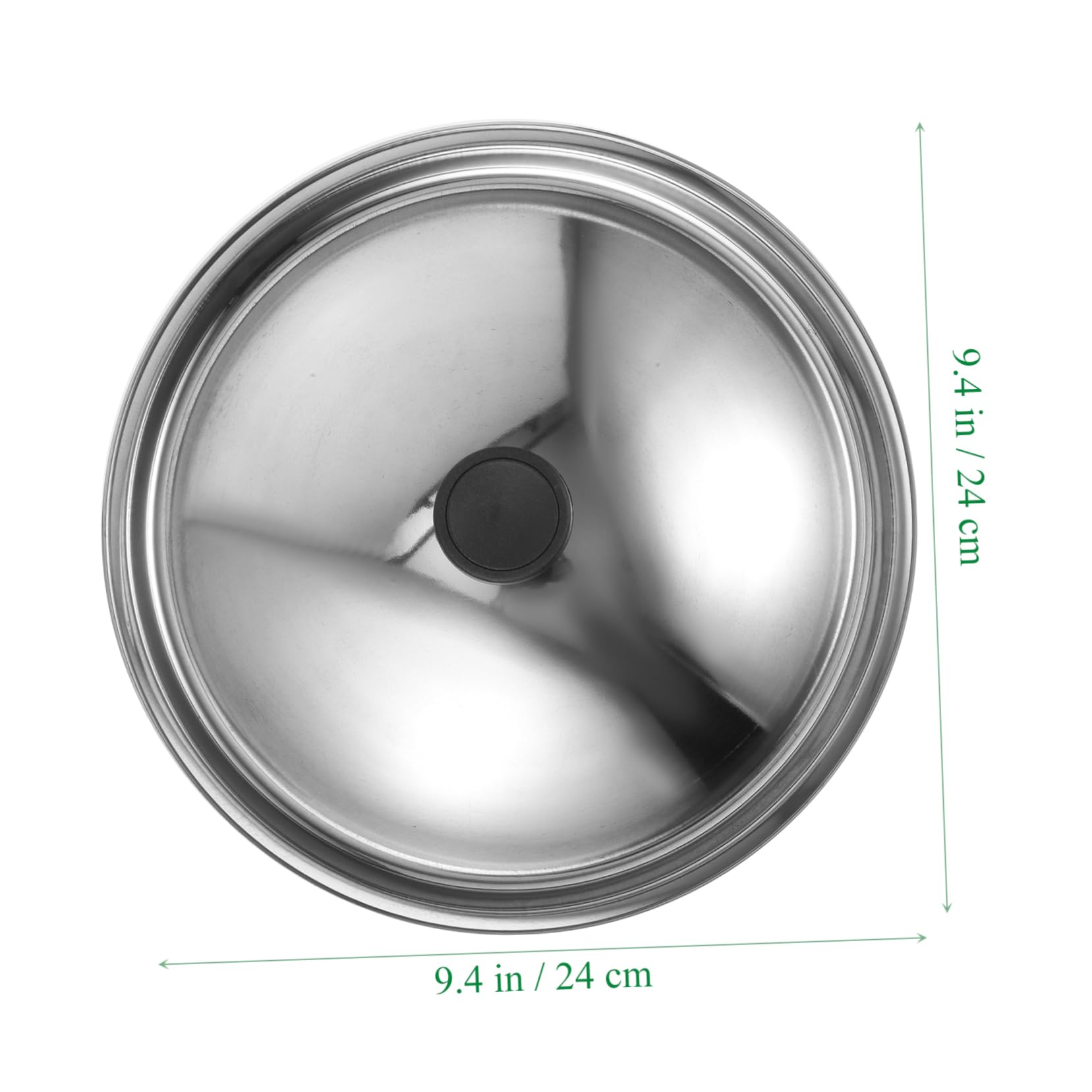 Couvercle En Acier Inoxydable 24 Cm – Poêle & Casserole – Poignée Ergonomique – Anti-Rouille – Finition Polie