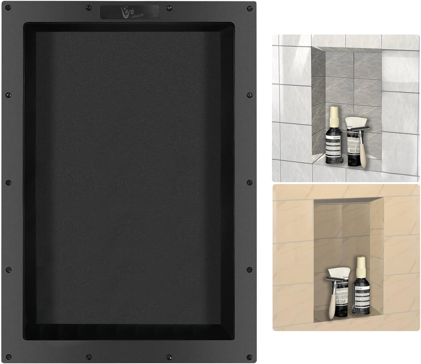 Uni-Green Ready Tile Shower Niche Shelf 17"X25"X4"?Inside 14"X22"? - - Water and Leak Proof Large Wall Niche Insert