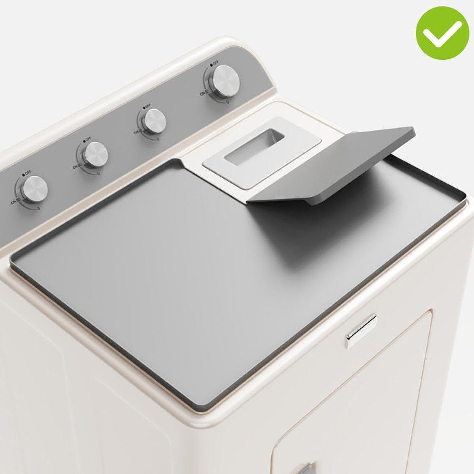 Kühlschrank Matte Silikon Kühlschrank Tropfmatte mit erhöhtem Rand, Mini Kühlschrank Tropfschale Bodenschutz wiederverwendbar für Waschmaschine, Trockner, Weinschrank, Grau 66 x 45 cm