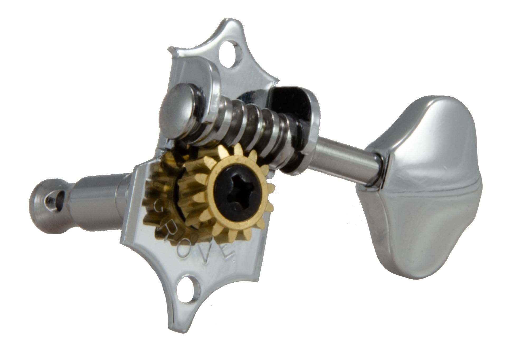 Grover Sta-Tite Guitar Tuners/Machine Heads, Set of 6 (3 Treble/3 Bass), Chrome Finish, V97C