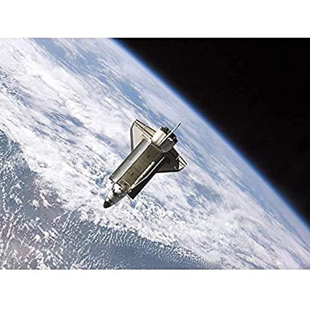 Space NASA Shuttle Atlantis Over Earth Photo Art Print Canvas Premium Wall Decor Poster Mural