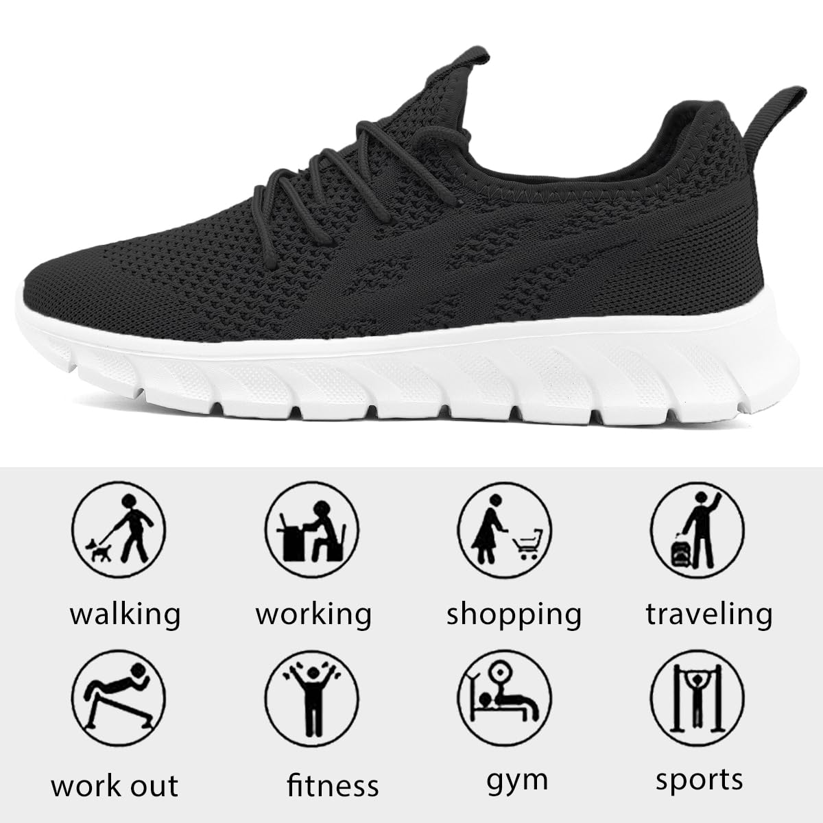 Zapatillas Deportivas de Ocio para Hombres cómodas y Transpirables Zapatillas de Fitness Trotar Entrenamiento de Tenis Voleibol Moda Ligera EU 39-46
