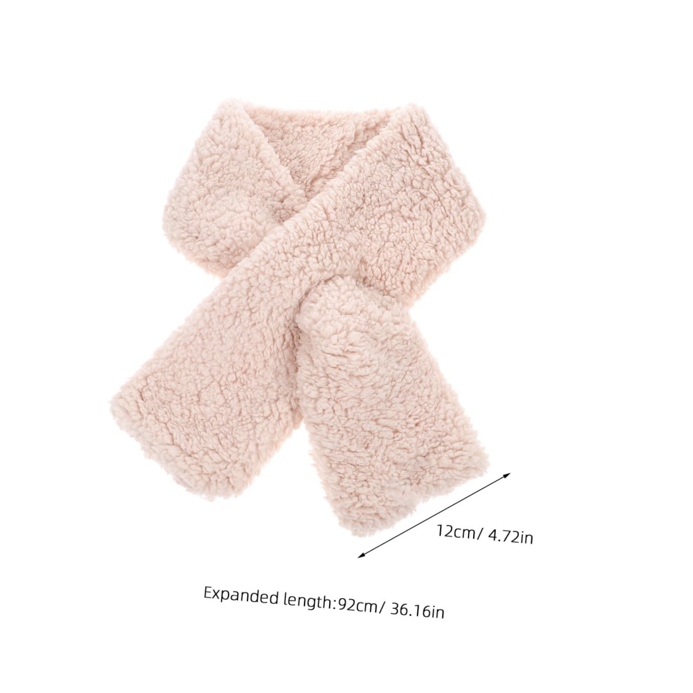 SOIMISS 4 Piezas bufanda calentador de cuello chal de cuello Felpa Beige