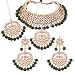 I Jewels Indian Traditional Bollywood Kundan & Pearl Choker Jewelry Set for Women (K7058G)