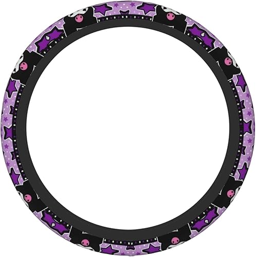 Miniatura 4 de Funda universal para volante Kuromi de dibujos animados de 15 pulgadas, accesorios de automóvil para hombres y mujeres, protector de volante, cómoda