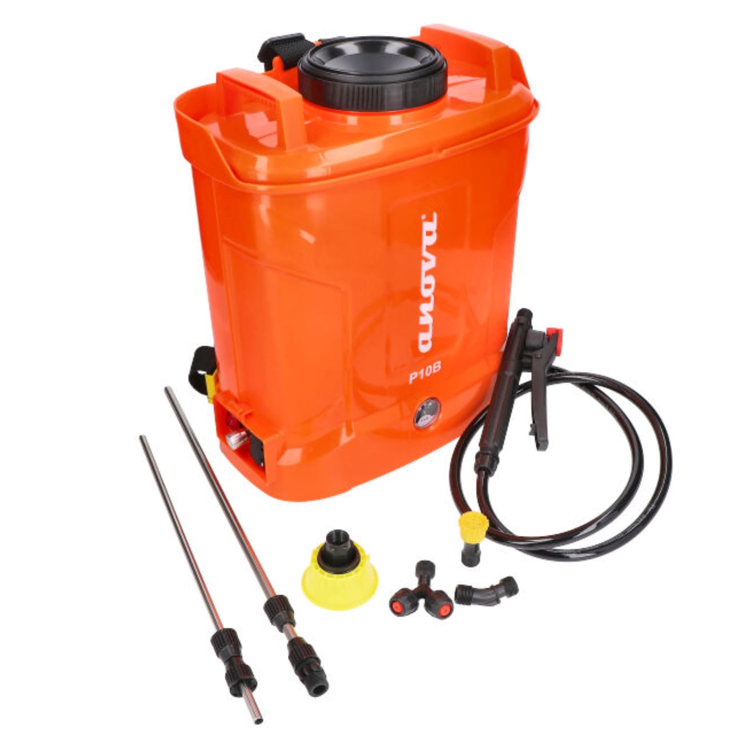 ANOVA P10B | Pulverizador de Mochila a Batería 10 L | Sulfatadora Eléctrica 12V Recargable | Presión Regulable 1,5-4 Bar | 3 Boquillas, Arnés y Cargador | Jardín y Agrícola