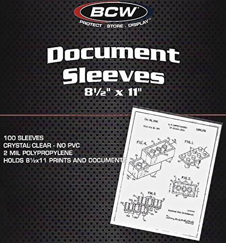 BCW 8.5X11 Photograph Print Protector Soft Sleeves - 200 Sleeves