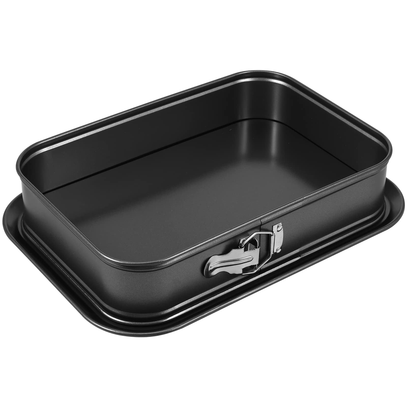 TERRIFI Non-stick Rectangular Springform Cake Pan, 35.5 x 24 x 7.8cm Cheesecake Pan with Removable Bottom, Large Bakeware for Ice Cream Cake and DIY Baking