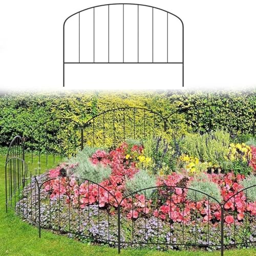 Bordure de jardin décorative arquée en métal : clôture extérieure 10 pi