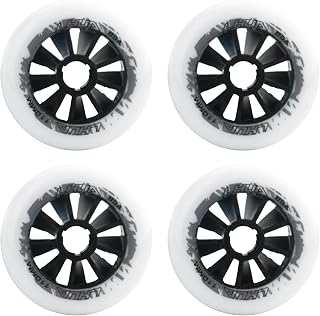 85A Competition-Specific Wheels, 90MM100MM110MM Inline Skate Wheels (3/4-Pack), Intended for Roller Blade Wheel Replacement,Black*4,90mm