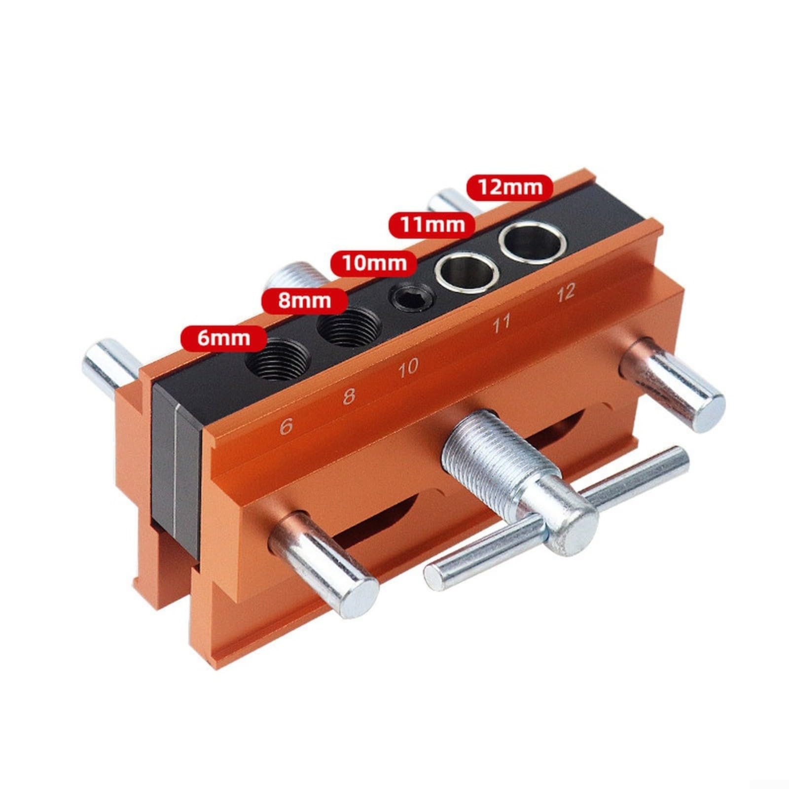 Vertikales Bohrführungs-Set, für Holzbearbeitung, mit Edelstahl-Liner, verstellbarer Spannvorrichtung, für präzises Bohren in Metall- und Holz-Mittelmarkierung (B)