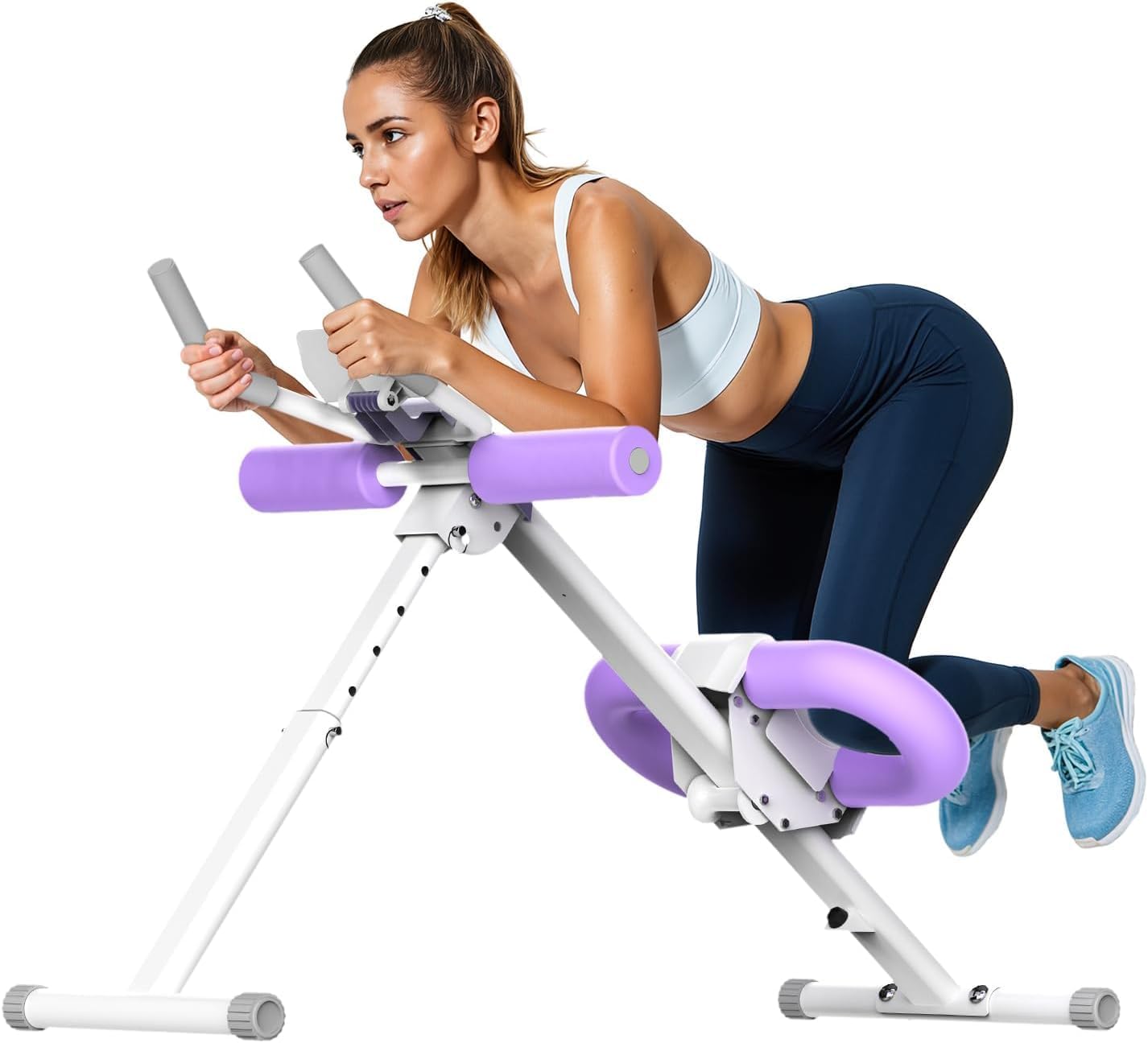 Abdominal Exercise Machine Ab Trainer, Core & Ab Trainer Machine at Home Gym, Foldable Abdomen Workout Equipment, Ab Roller for Stomach with LCD Monitor-image-36
