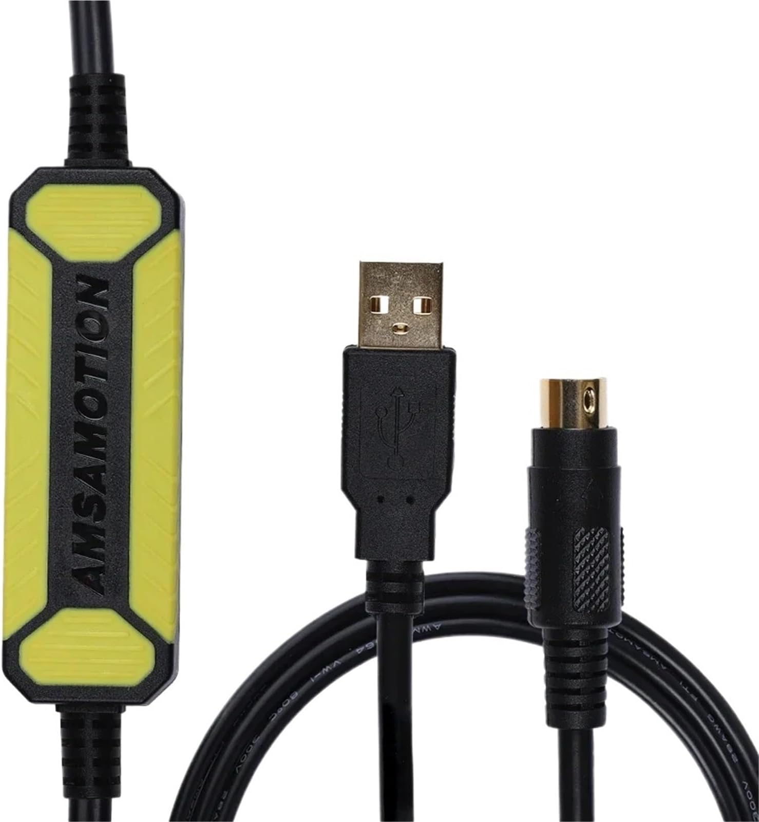 5Pcs USB-SC09-FX for FX Series PLC Programming Cable FX0N FX1N FX2N FX0S FX1S FX3U FX3G Communication Data(Black Yellow no Box)