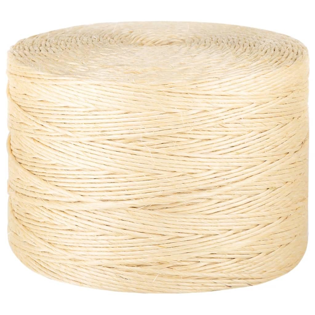 vidaXL Rope, Jute String for Gardening House Decoration DIY Craft, Hemp Rope for Cat Tower Cat Scratcher, Twine String, 100% Sisal