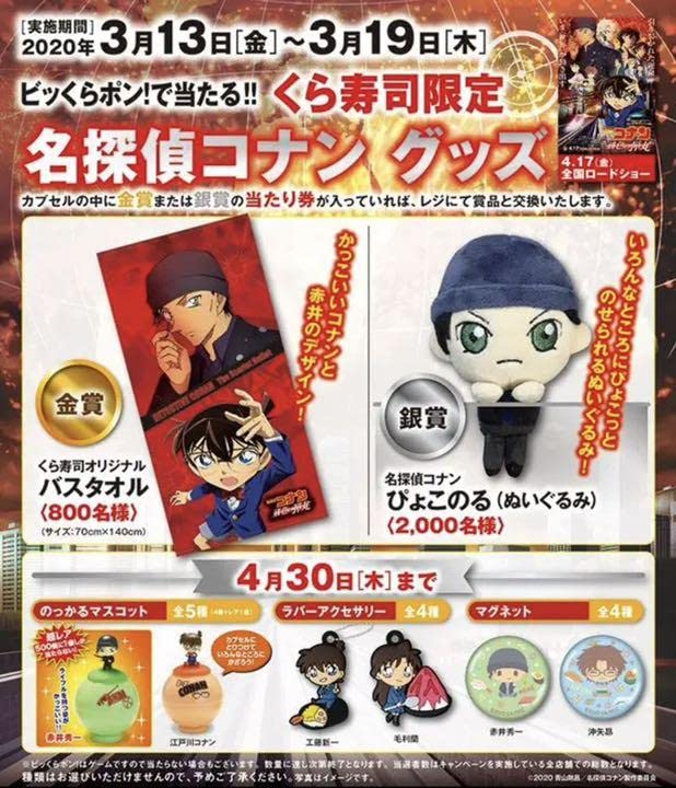 Amazon.co.jp: くら寿司 ぴょこのる ぬいぐるみ 赤井秀一 : おもちゃ