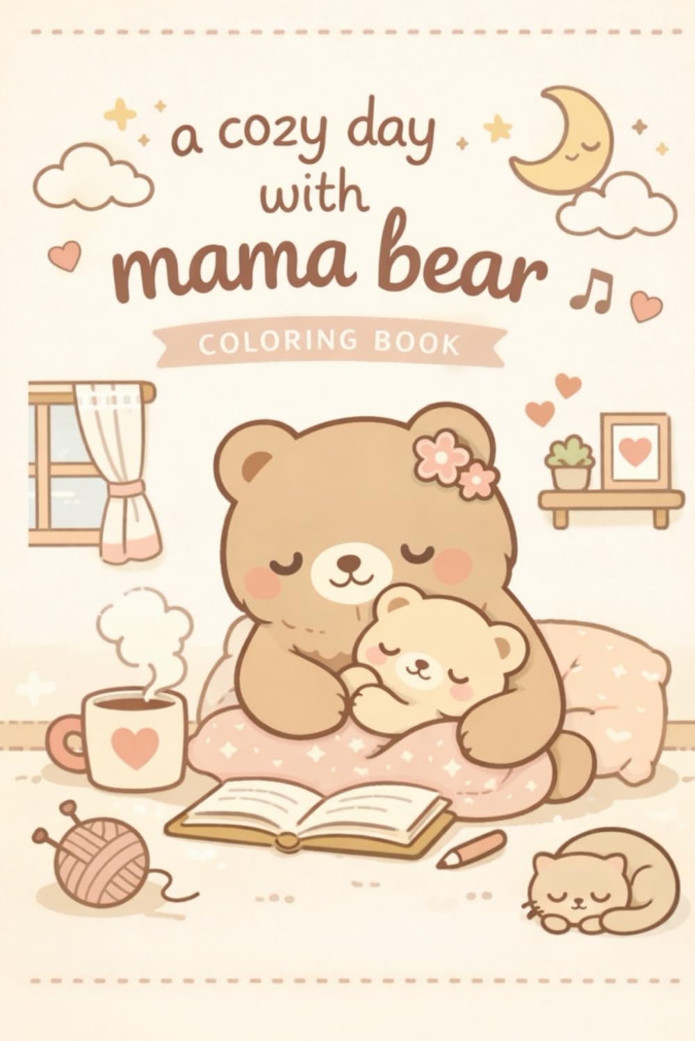 A Cozy Day With Mama Bear: Coloring Book