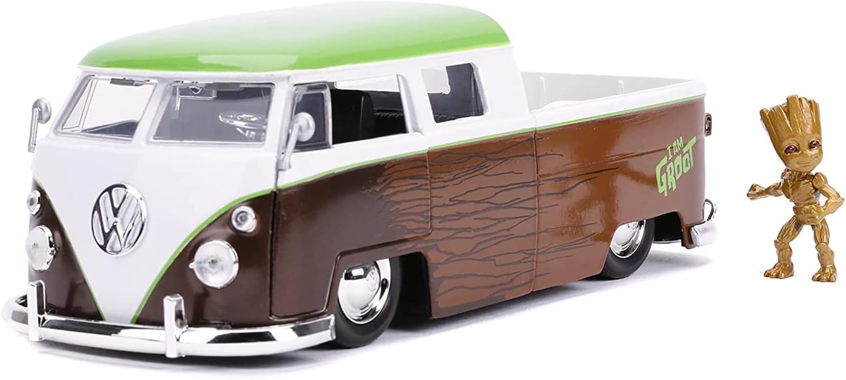 Toys Marvel Guardians of The Galaxy Groot & 1963 Volkswagen Bus Pickup 1:24 die-cast Vehicle with Figure (31202)