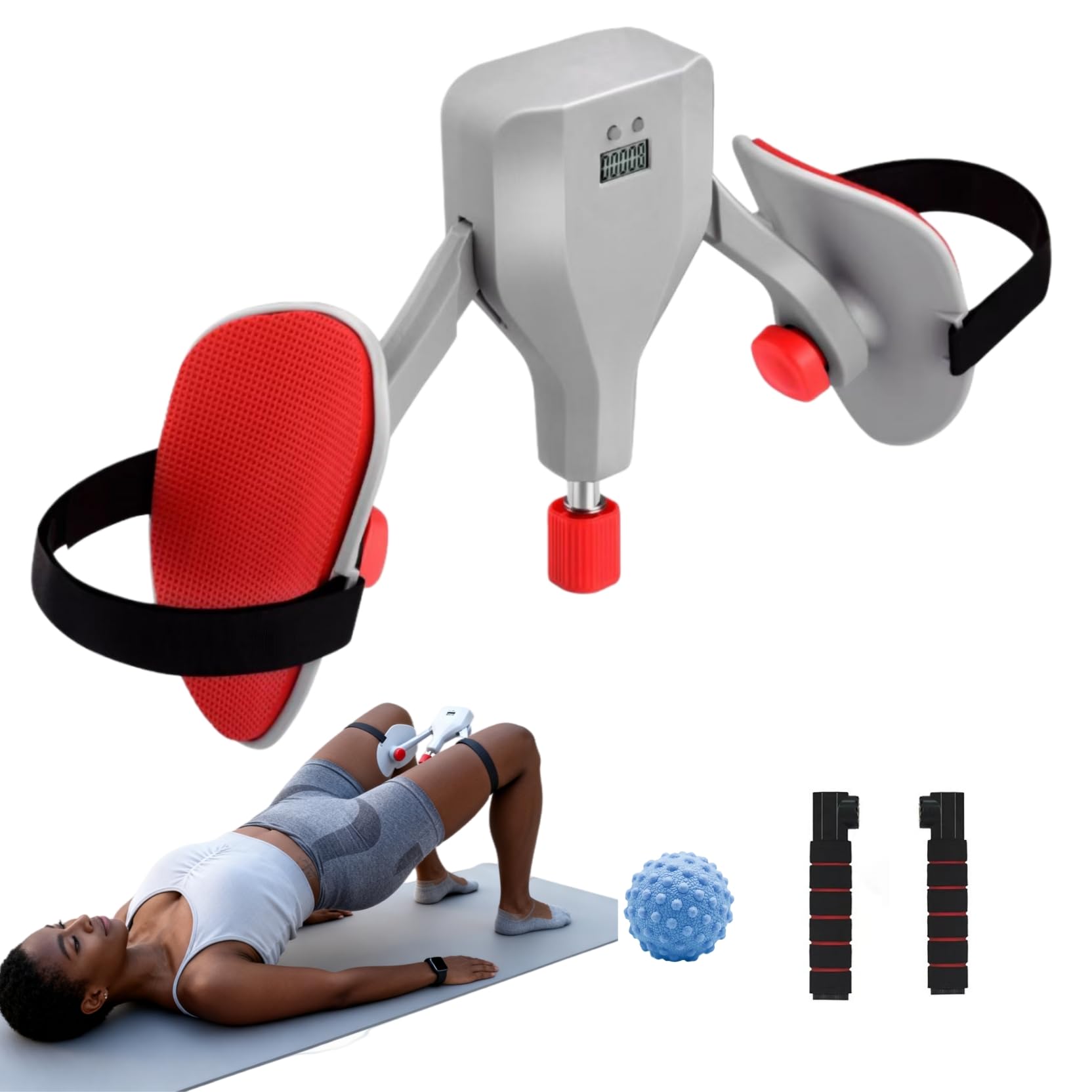Digitales Beckenboden-Trainingsgerät für Damen und Herren, LCD-Display, einstellbarer Widerstand, 10 kg - 31,8 kg, geeignet für das tägliche Heimtraining