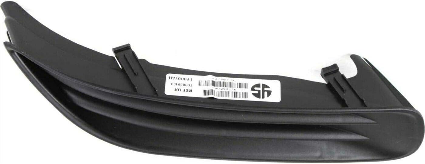 DAT AUTO PARTS Right Front Passenger Side Fog Light Bumper Cover Insert Trim Replacement for 2003-2004 Toyota Corolla Except S Model Black Textured Made of Plastic TO1039103 5212702070