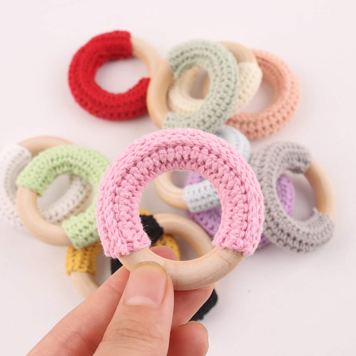 Anneaux En Bois Pour L'Artisanat 90 Pièces Anneaux En Bois Inachevés Ronds Anneaux En Bois