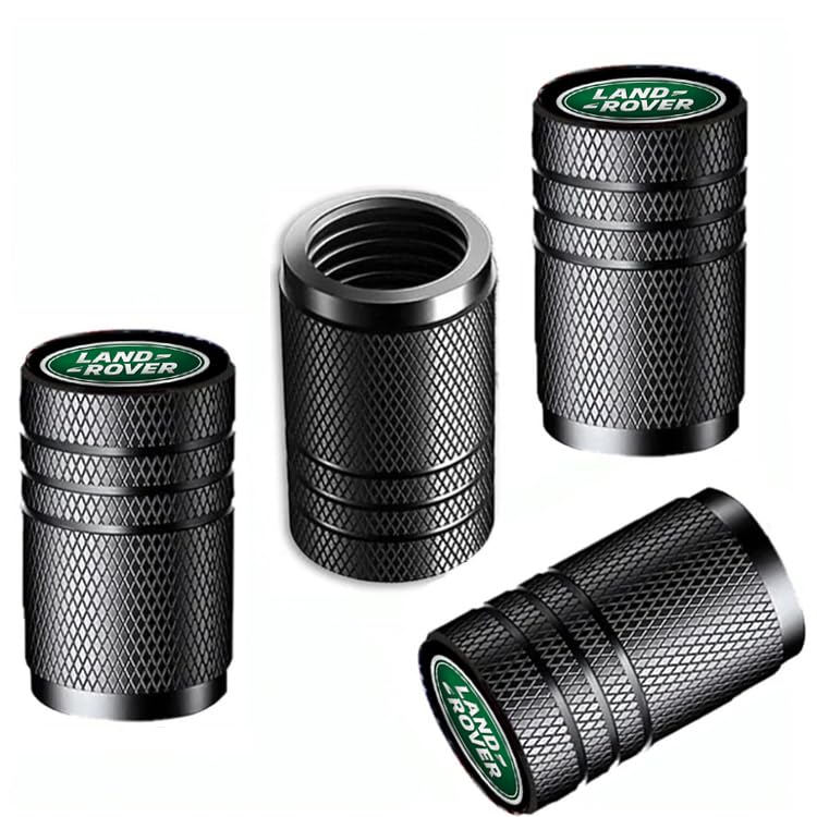 Image of Car Tyre Valve Caps - Luxurious Metal Car Accessories 2025 | Durable Valve Stem Air Covers with Logo | Stylish Car Wheel Cap Fit (LND RO-VER)