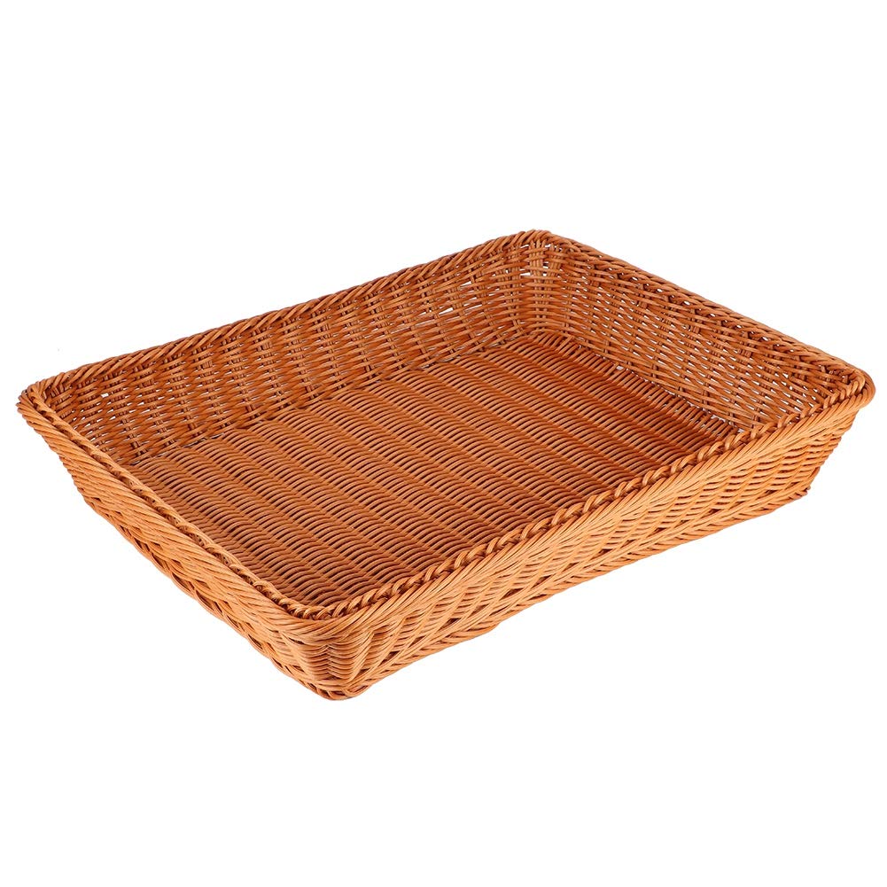 Cesta de comida de imitación ratán para organizar la encimera de la cocina y servir frutas