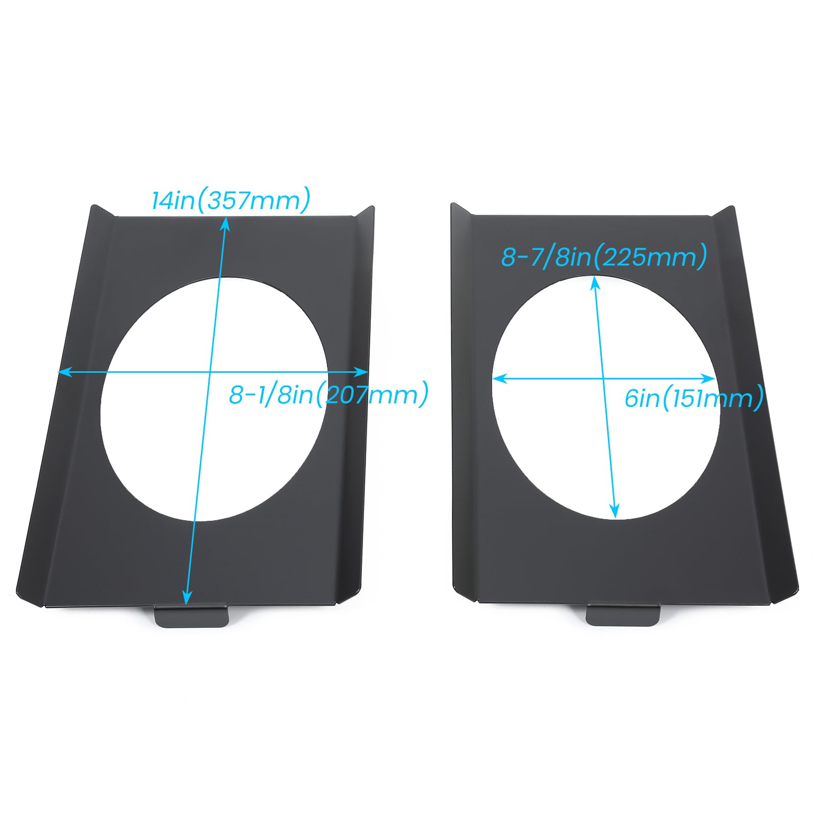 KUAFU Behind Seat Speaker Brackets Squarebody Replacement Compatible with 1973 - 1987 GMC C10 Single Cab or Crew Cab Pickup 6 X 9 Speakers