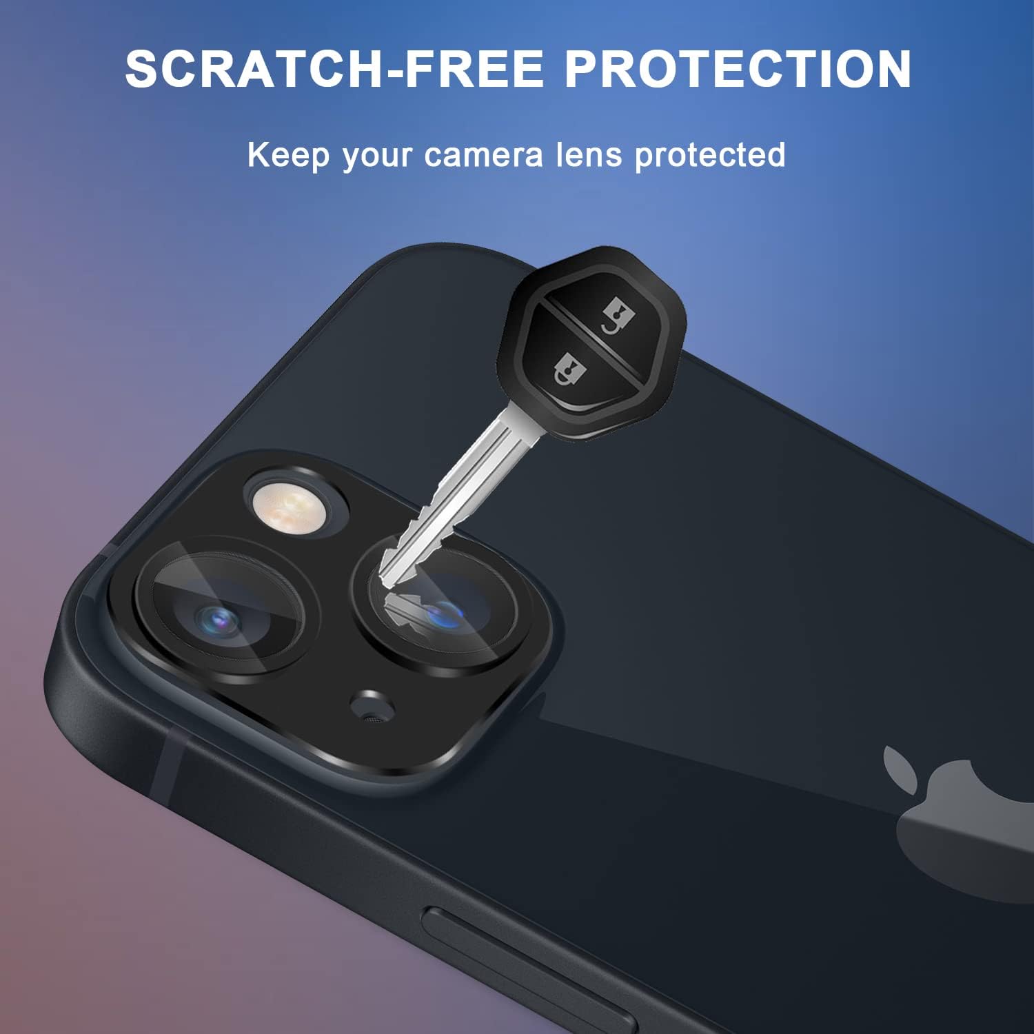 Orzero (2 Pack) Camera Lens Protector for iPhone 13/ iPhone 13 Mini, Protector de Cámera Premium Metal and Glass Precise Camera Cutouts High Definition Anti-Scratch - Black image 5